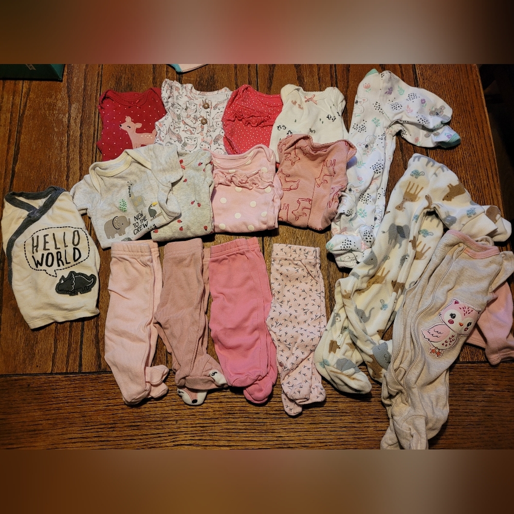 16 Pc Preemie Lot Baby Clothes